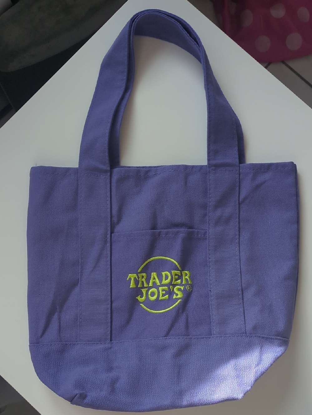 Trader Joe's Lavender Mini Tote Bag